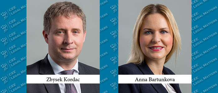 Zbysek Kordac and Anna Bartunkova Make Associate Partner at Weinhold Legal