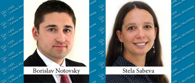 Borislav Notovsky and Stela Sabeva Make Partner at Boyanov & Co